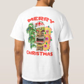 T-shirt Joyeux Noël Funny Père Noël Tiki (Dos)