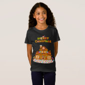 T-Shirt Joyeux Noël Gingerpain Maison Baking Candy Can (Devant entier)