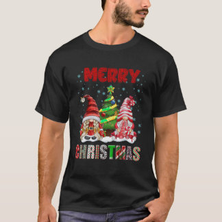 T-shirt Joyeux Noël Gnome Famille Amusante Xmas Tree Femme