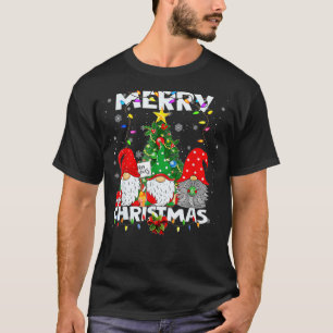 T-shirt Joyeux Noël Gnome Funny Famille Filles garçons Fil