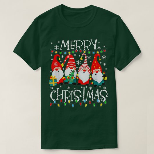 T-shirt Joyeux Noël Gnome Funny Famille Noël Enfants Adul (Design devant)
