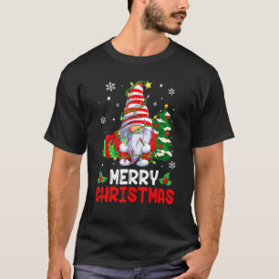 T-shirt Joyeux Noël Gnomes Xmas Light Père Noël Family Mat
