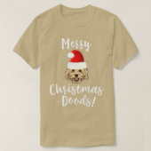 T-shirt Joyeux Noël Goldendoodle Funny Chien -gigapixel- (Design devant)