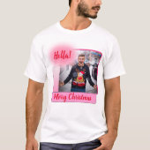 T-shirt Joyeux Noël Gradient moderne Ajouter un texte phot (Devant)