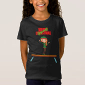 T-Shirt Joyeux Noël Gymnast Elf (Devant)