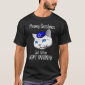 T-shirt Joyeux Noël Hanoukka heureux Hanukcat (Devant)