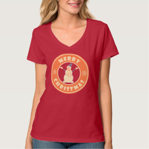 T-shirt Joyeux Noël heureux bonhomme de neige célèbre styl