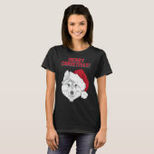 T-shirt Joyeux Noël Husky Style 1 (Devant entier)
