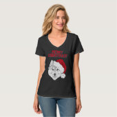 T-shirt Joyeux Noël Husky Style 1 (Devant entier)