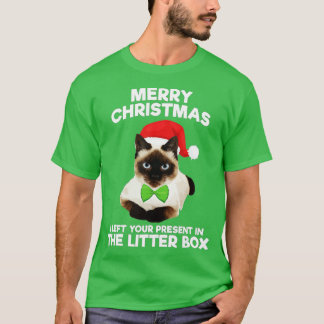 T-shirt Joyeux Noël J'Ai Laissé Ton Présent Dans La Litter