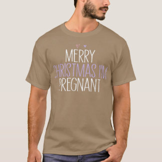 T-shirt Joyeux Noël Je suis enceinte Funny Maman mignonne