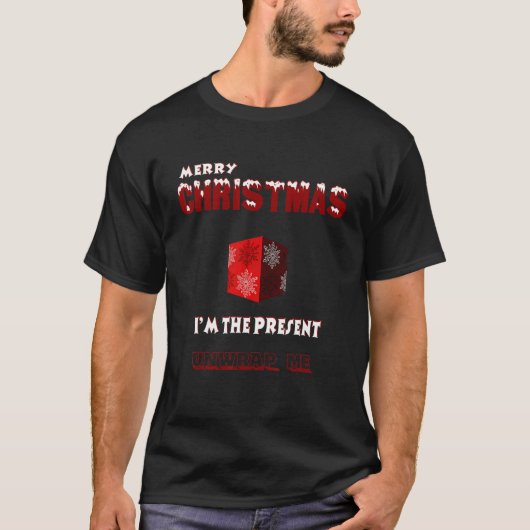 T-shirt Joyeux Noël, je suis le présent. (Devant)