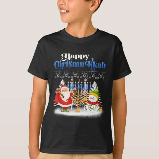 T-shirt Joyeux Noël juif Chrismukkah Hanoukka (Devant)