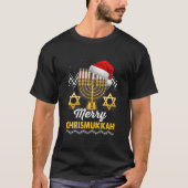 T-shirt Joyeux Noël juif Noël Noël Hanoukka Noël juif (Devant)