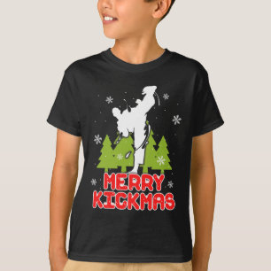 T-shirt Joyeux Noël Kickmas Drôle de sapin de Noël coup de