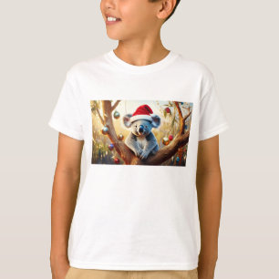 T-shirt Joyeux Noël Koala assis dans un Eucalyptus