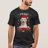 T-shirt Joyeux Noël Labrador Retriever Chien Santa Hat X (Devant)