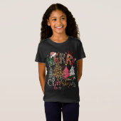 T-Shirt Joyeux Noël Leopard Buffalo Red Plaid (Devant entier)