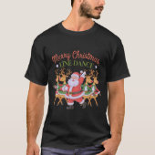 T-shirt Joyeux Noël Ligne Danse Célébrer la saison (Devant)