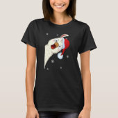 T-shirt Joyeux Noël Llama Avec Santa Hat Neige Noël Lla (Devant)