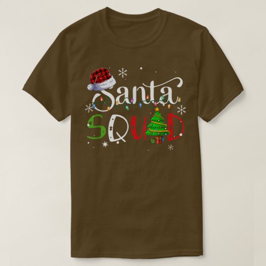 T-shirt Joyeux Noël Lumière Père Noël Squad Family Match (Design devant)