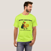T-shirt Joyeux Noël Magie-Tee Vert Beau Super (Devant entier)