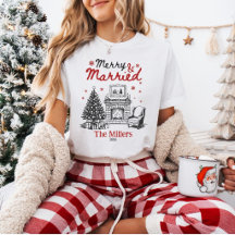 Joyeux Noël mariés Cheminée Nom personnalisé