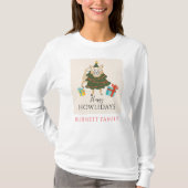 T-shirt Joyeux Noël Matching Family Chien Howlidays (Devant)