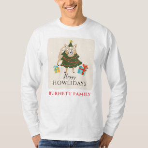 T-shirt Joyeux Noël Matching Family Chien Howlidays