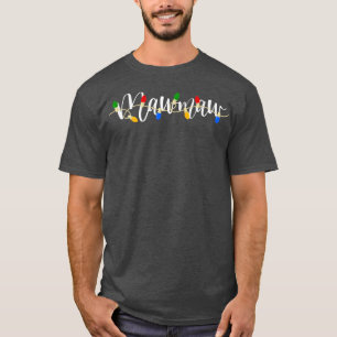T-shirt Joyeux Noël Mawmaw Feux de Noël Famille Paj