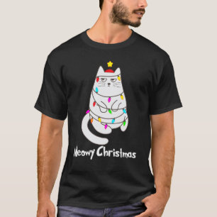 T-shirt Joyeux Noël Merry Christmas Chat et Chatons Lo