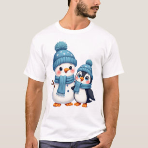 T-shirt Joyeux Noël Merry Christmas Pour Cadeau Manchot Bo