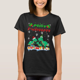 T-shirt Joyeux Noël mignon Xmas T-rex Asl Langue des Signe