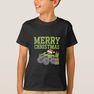 T-shirt Joyeux Noël Monster Truck Garçons Enfants Xmas