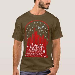 T-shirt Joyeux Noël new york skyline dans le monde des nei