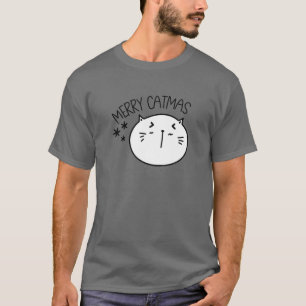T-shirt Joyeux Noël Noël Hommes Femmes Enfants Drôle Chat
