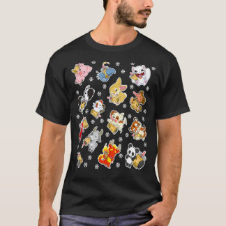 T-shirt Joyeux Noël Noël Noël Noël Boba Bubble Thé chinois