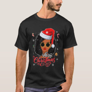 T-shirt Joyeux Noël Noir Afro-Américain Noël Père Noël