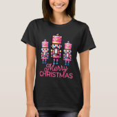 T-shirt Joyeux Noël Nutcracker Mignonne Famille Fêtes Femm (Devant)