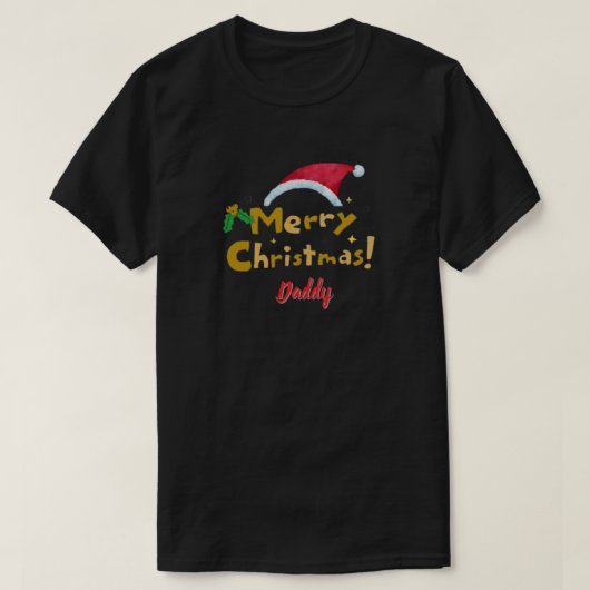 T-Shirt joyeux noël or (Design devant)