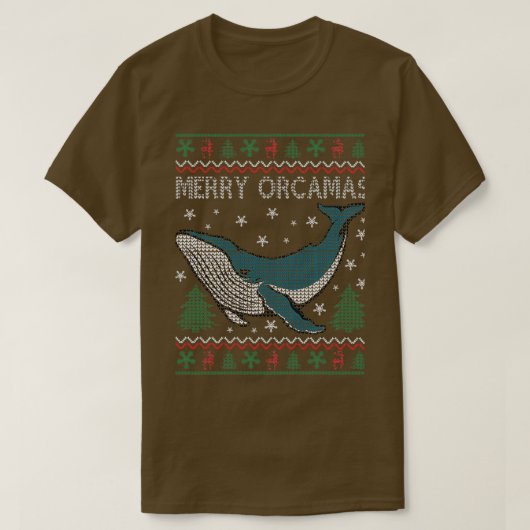 T-shirt Joyeux Noël Orcas Killer Whaler Cadeau Vilain Chri (Design devant)