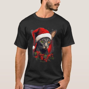 T-shirt Joyeux Noël Oriental Shorthair Chat Noël drôle