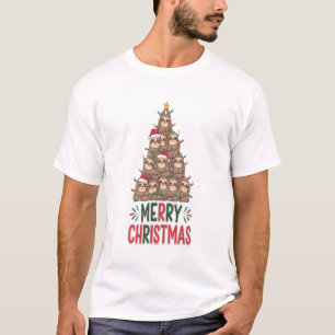 T-shirt Joyeux Noël Paresseux Arbre