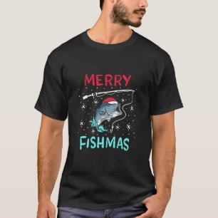 T-shirt Joyeux Noël Pêcheries Funny Pêche Poisson Cadea