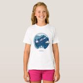 T-shirt Joyeux Noël - Père Noël avec la neige tomber T-shi (Devant entier)