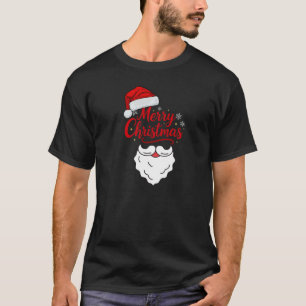 T-shirt Joyeux Noël Père Noël chapeau et barbe
