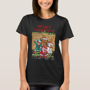 T-shirt Joyeux Noël Père Noël Dab Femmes Noir