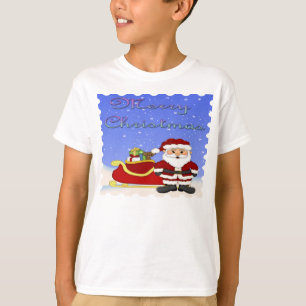 T-shirt Joyeux Noël Père Noël La longue chemise à manches 