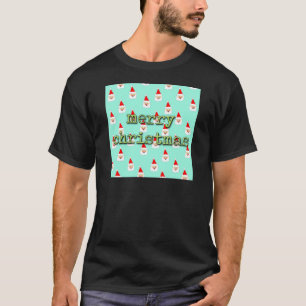 T-shirt joyeux noël père noël moderne milieu du siècle