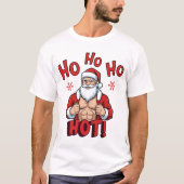 T-shirt Joyeux Noël Père Noël Musclé Drôle (Devant)